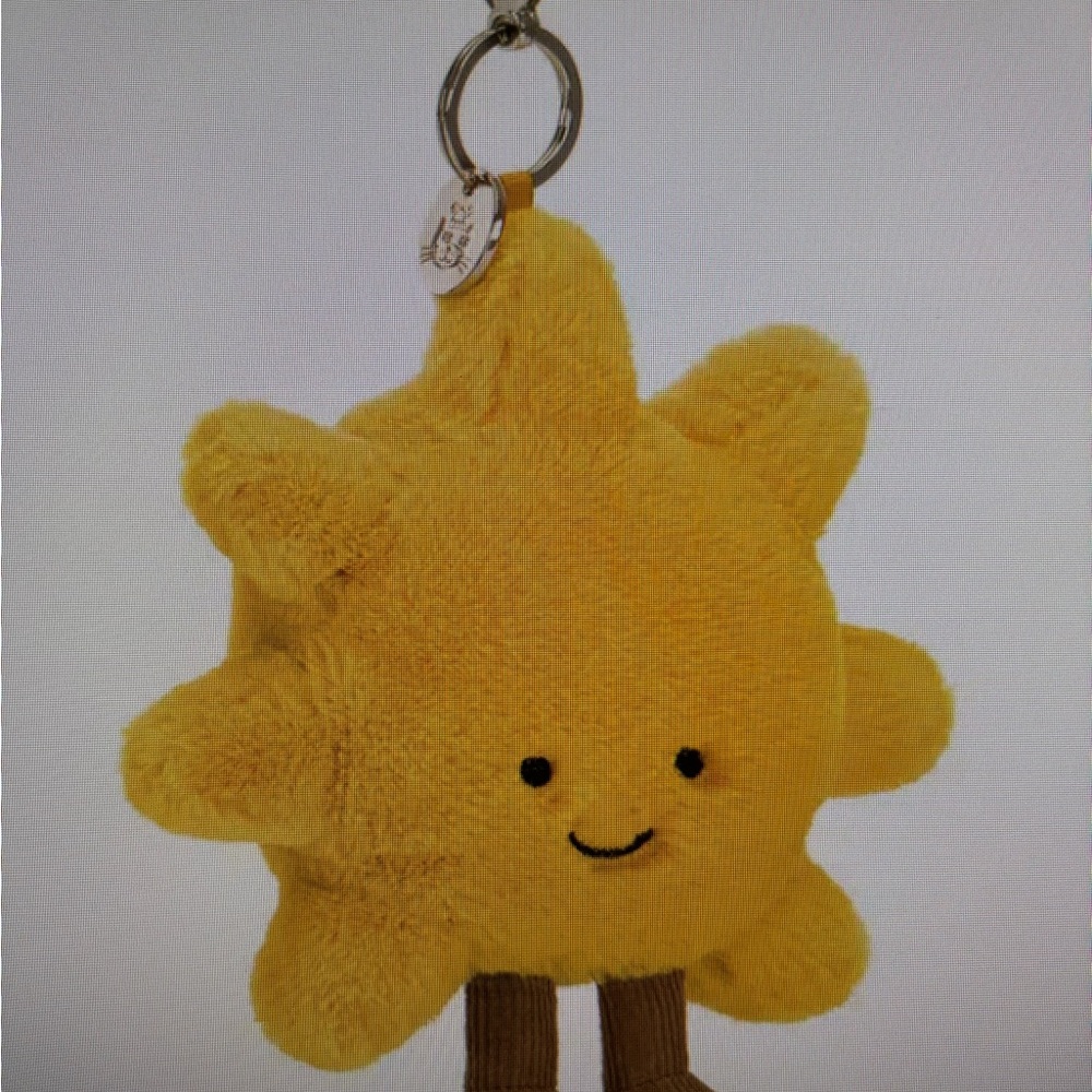 Jellycat Amuseables SUN Bag Charm NWT Authentic Smiling Yellow gift out of stock